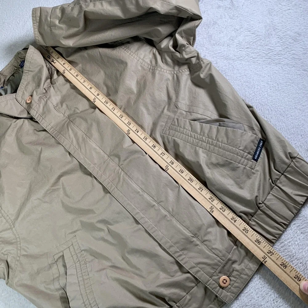 Members Only Club House Jacket Mens‎ 42 Beige Lightweight Windbreaker Bomber